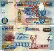 *10 000 Kwacha Zambia 2008-12, P46 UNC - Kliknutím na obrázok zatvorte -